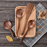 Teak tableware set