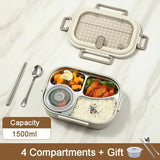 Microwaveable Stainless Steel Insulated Bento Box