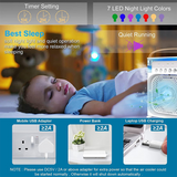 🔥3 in 1 air humidifier cooling USB fan LED night light water misters❄️