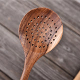 Teak tableware set