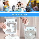 🔥3 in 1 air humidifier cooling USB fan LED night light water misters❄️