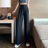 Figure-flattering versatile high-waisted wide leg trousers（Buy 2 pieces for free shipping）