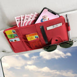 CAR SUN VISOR STORAGE BAG [PREMIUM LEATHER]