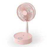 Retractable folding portable fan