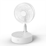 Retractable folding portable fan