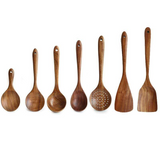 Teak tableware set